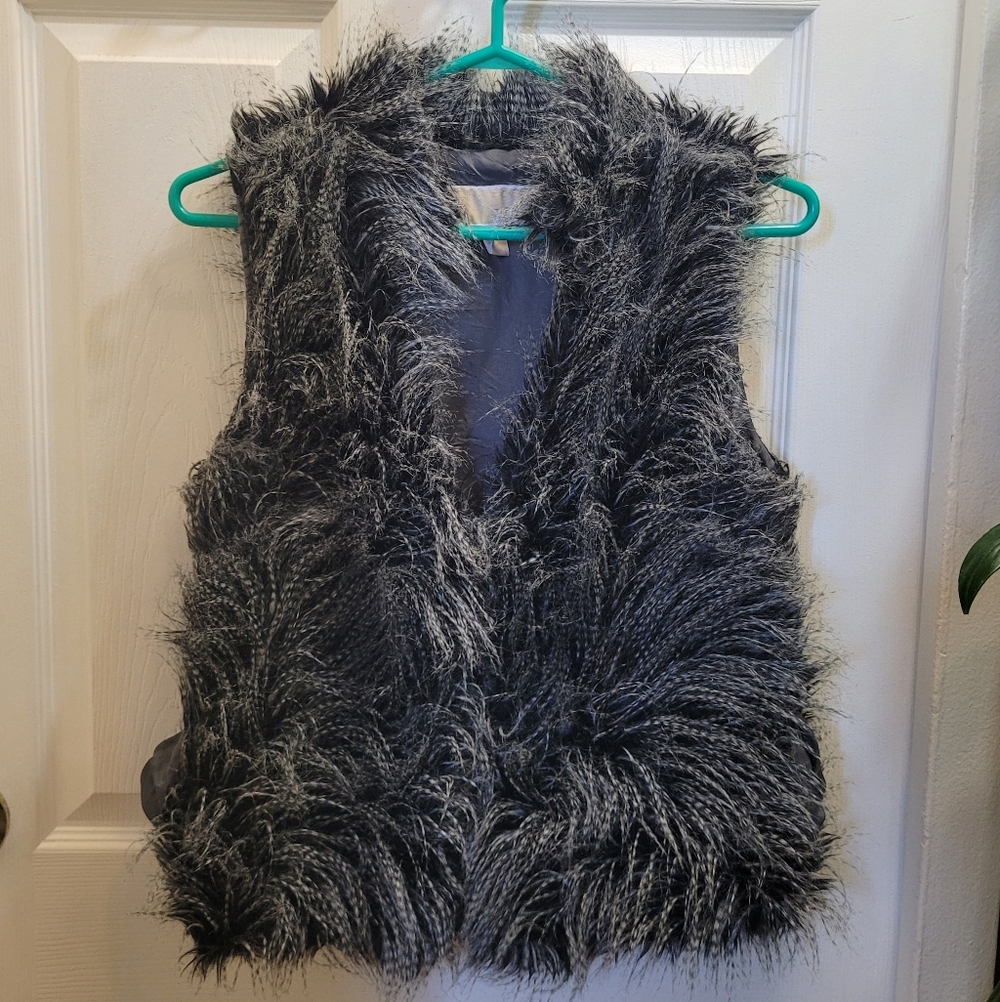 Michael Kors Womens Size S Racoon Faux Fur Vest
